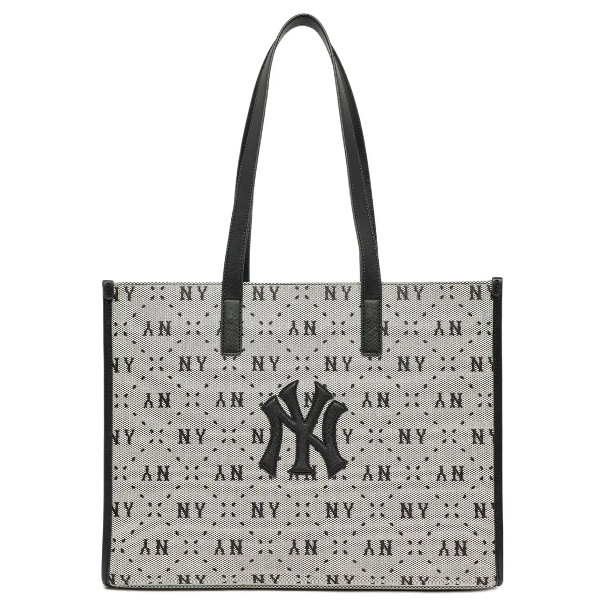 MLB Monogram Cotton Tote Bag, Shopping Bag, Handbag, Shoulder Bag Large Women's Black