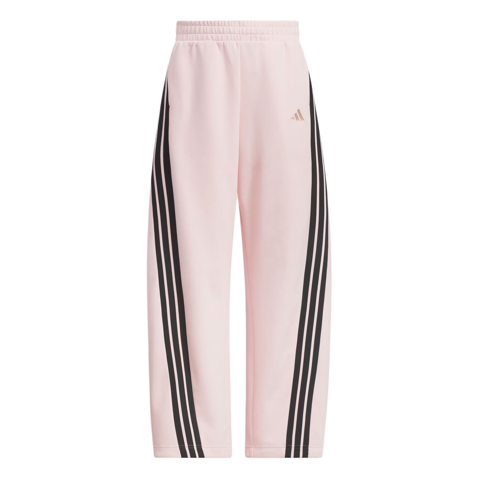 Женские штаны adidas с тремя полосками (черные)