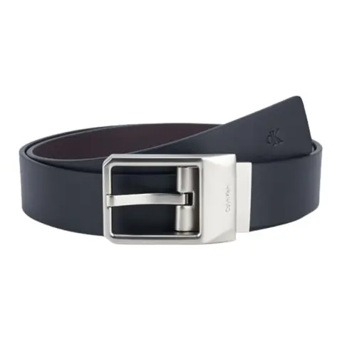 CALVIN KLEIN Split Cow Leather Belts Men's Space Black Width 3.5cm