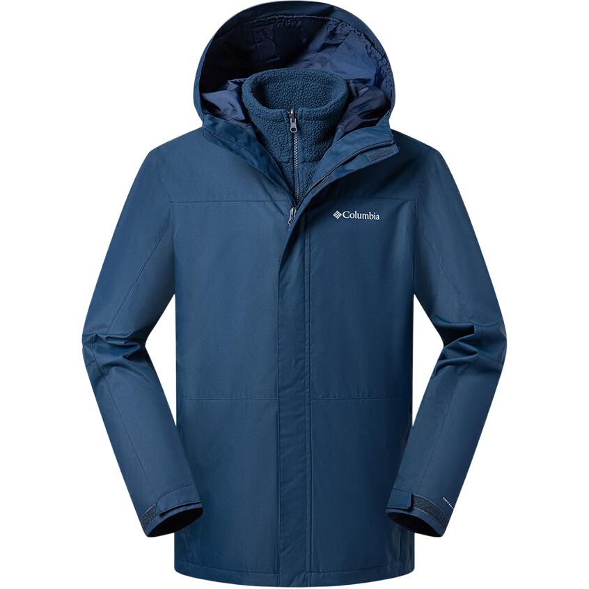 Columbia Columbia, velvet travel long-sleeve with zipper, waterproof breathable keep warm water repellent jacket for hiking for traveling, three-in-one