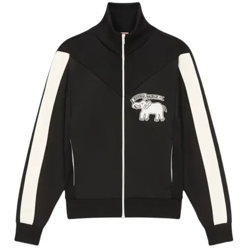 KENZO Veste De Jogging Elephant Flag Jackets & Coats Men's Black