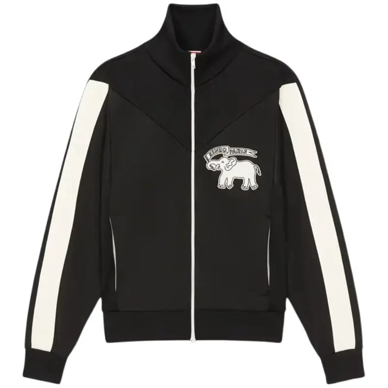KENZO Veste De Jogging Elephant Flag Jackets & Coats Men's Black