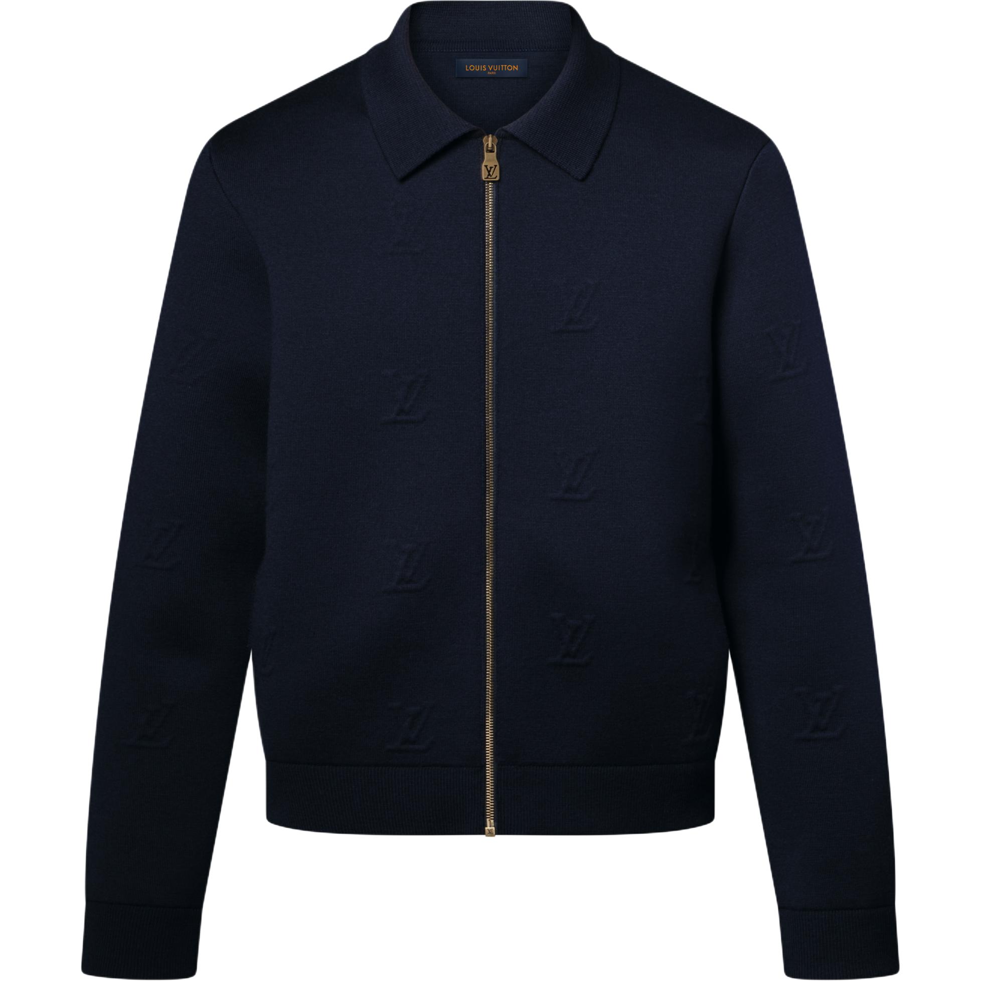 LOUIS VUITTON Lv Blason Embossed Zipped Blouson