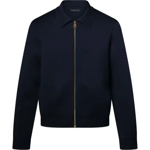 LOUIS VUITTON Lv Blason Embossed Zipped Blouson