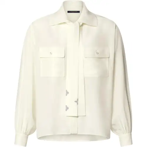 Louis Vuitton Long-Sleeved Lavaliere Shirt With Pocket Detail