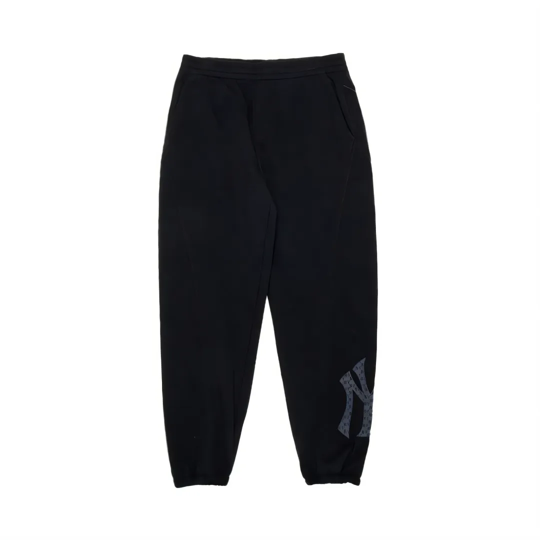 MLB New York Yankees Fleece Lined Elastic Cuff Pants Knitted Sweatpants Unisex New York Yankees/Black