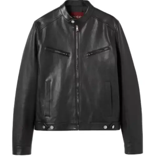 Gucci zip-up goat leather jacket