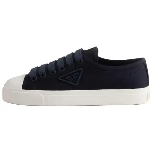 PRADA Low top Canvas Shoes Women's Marine Blue