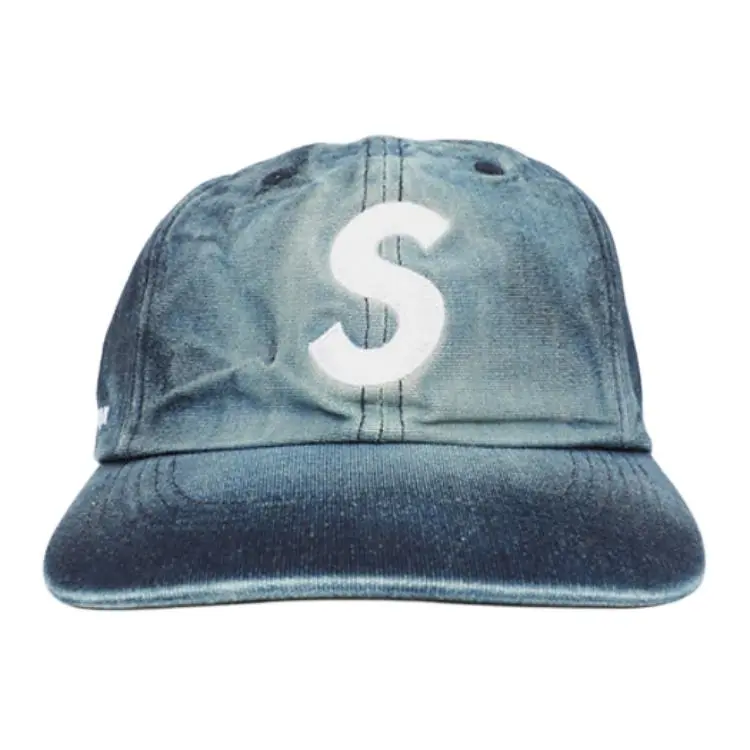 Supreme Cotton And Polyamide Baseball Caps Unisex Bleached Blue