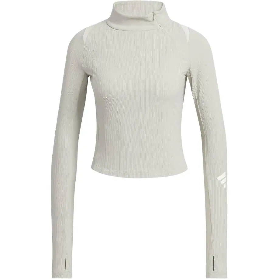 Adidas FOS T-Shirts Women's Sesame Earth Turtleneck Moderate Nipped-in Waist