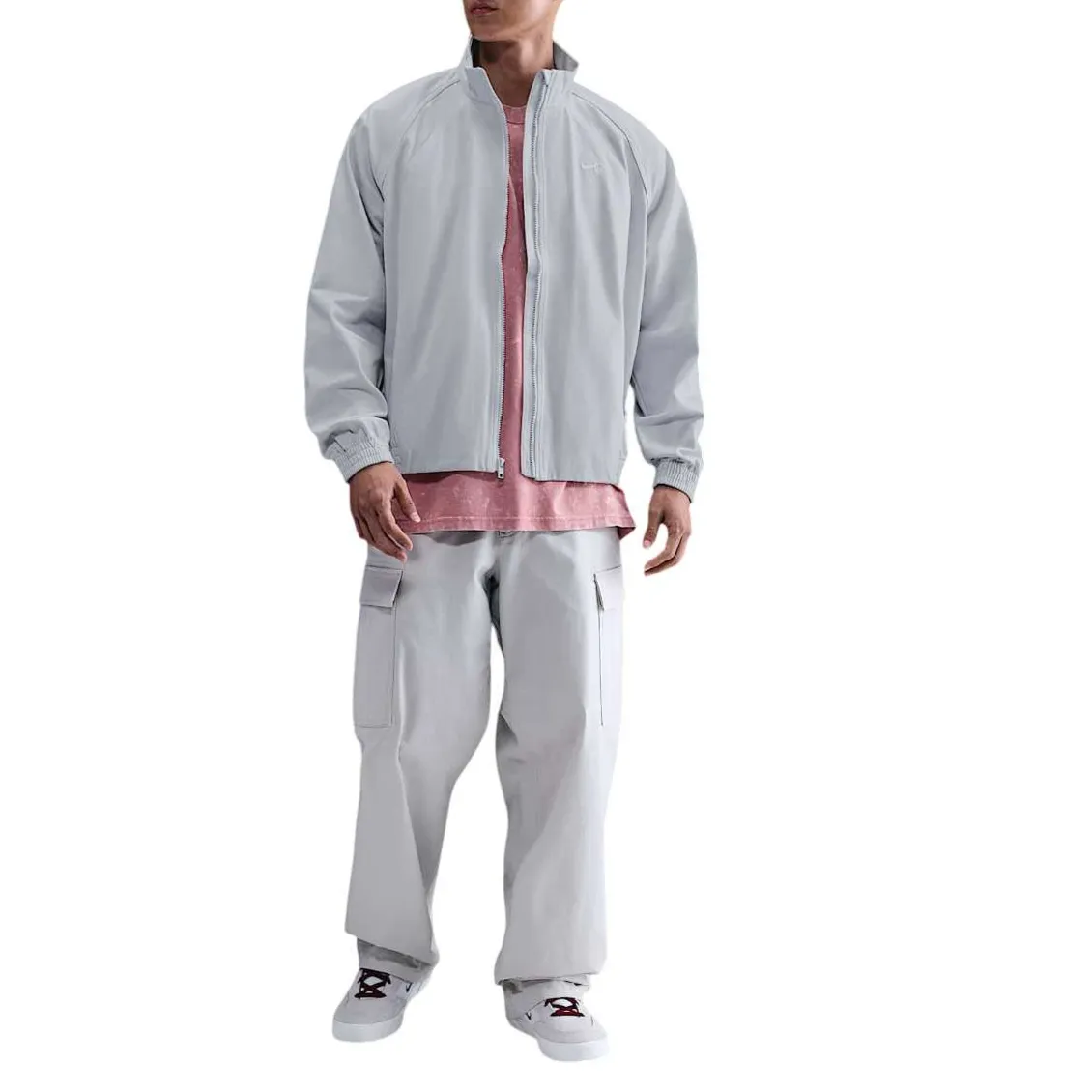 Nike SB Jackets Men's Gray Stand Collar Moderate Other