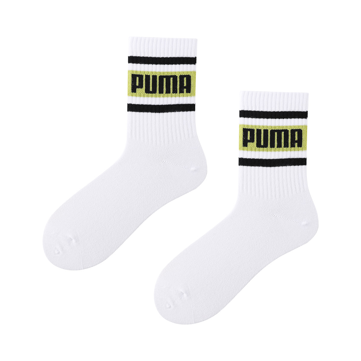 Носки PUMA (бело-желтые)