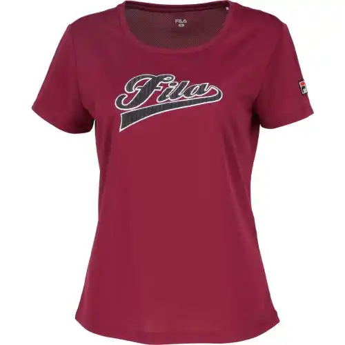 FILA Tennis Tops Women's Burgundy Crew Neck Moderate