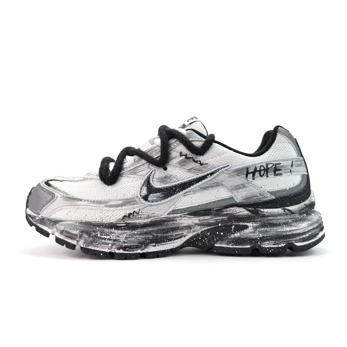 Nike Initiator Abrasion Resistant Abrasion Resistant Low top Casual City Commuting Running Shoes Unisex Black Gray