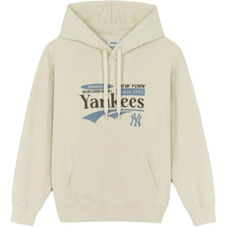 MLB Sweatshirts Unisex Beige Hooded (Non-detachable) Moderate