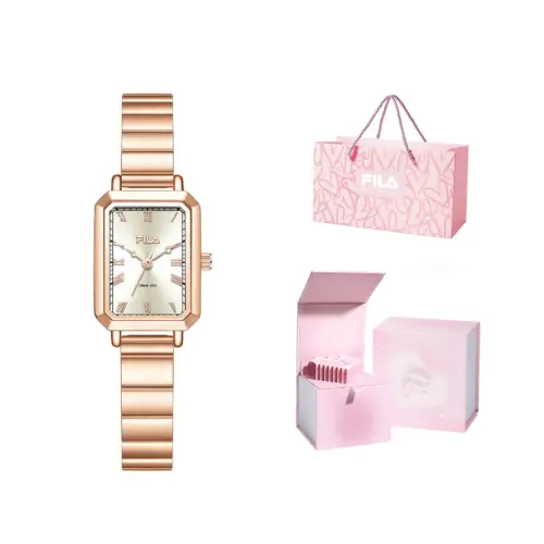 FILA Quartz watch strap, green dial, women's watch, fashionable fresh high quality gift box, quartz mechanism, light luxury style