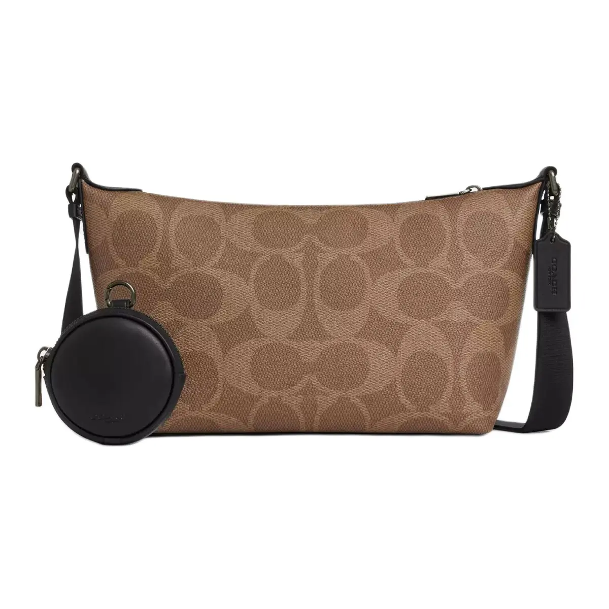 COACH Crossbody Coated Canvas Crossbody Bags Medium Men's Tan