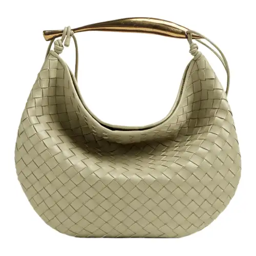 Bottega Veneta SARDINEIntrecciato Sheepskin Handbag Medium Women's Travertine