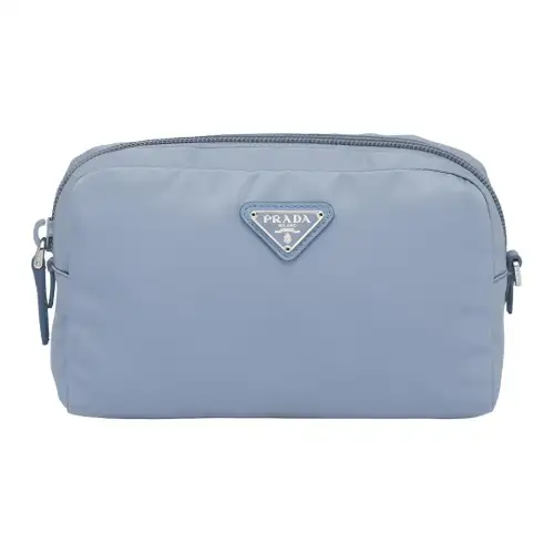 PRADA Fabric Clutch Women's Light Blue