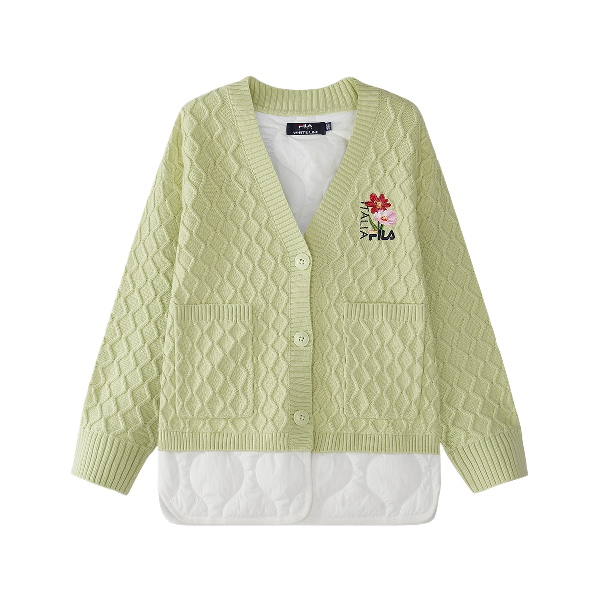Женский свитер Fila FILA KIDS WHITE LINE V (серая)