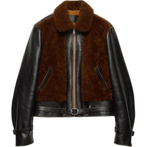 Prada shearling leather jacket