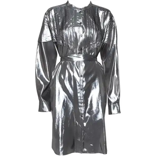 Burberry Long Sleeved Dress Women's Silver