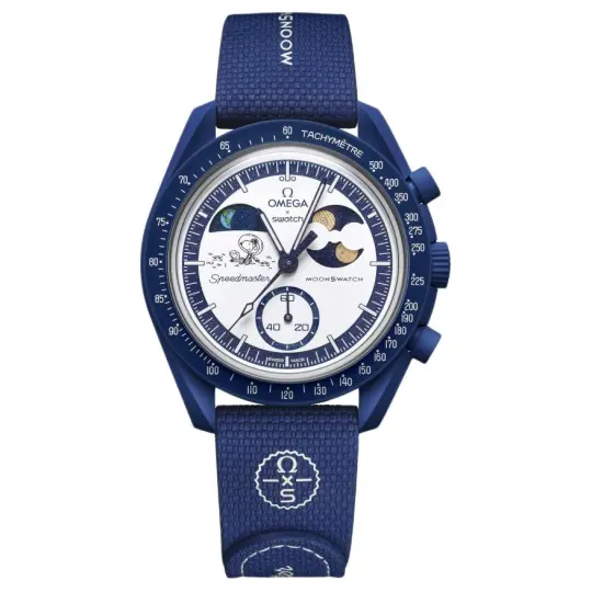 Swatch x Omega Bioceramic Moonswatch Mission To Earthphase Moonshine Snoopy Gold (Corn Moon) SO33N702L