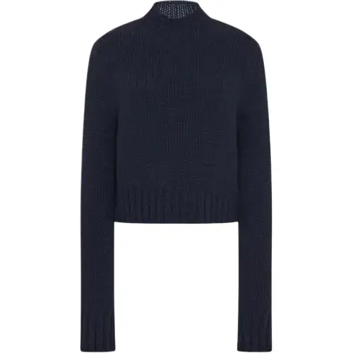 THE ROW Sweaters Women's Marine Blue Half Turtleneck Moderate Other