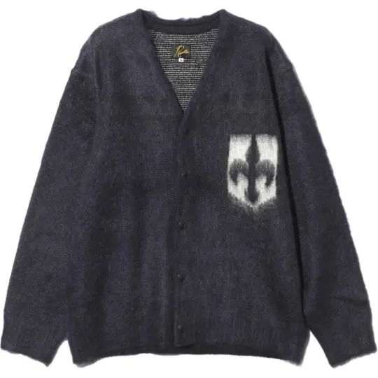 Needles Knitwear Unisex Purple V Neck Moderate Cardigan