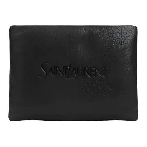 SAINT LAURENT Lambskin Clutch Men's Black
