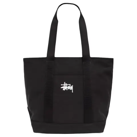 Stussy Canvas Tote Bag, Shopping Bag, Shoulder Bag Extra Large Women's Black