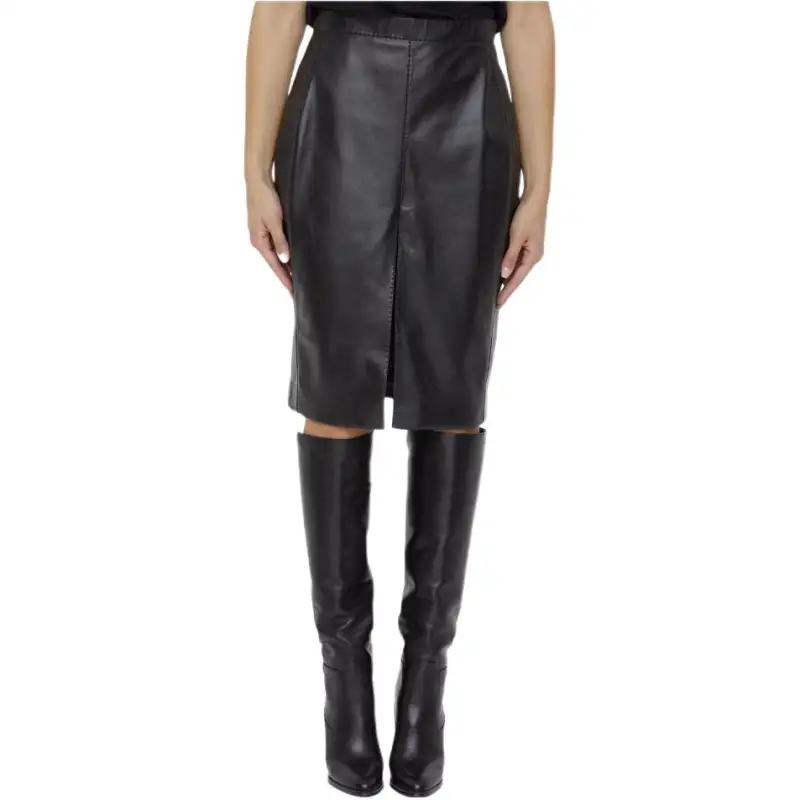 SAINT LAURENT Casual Long Skirts Women's Black Moderate Mid Length Other