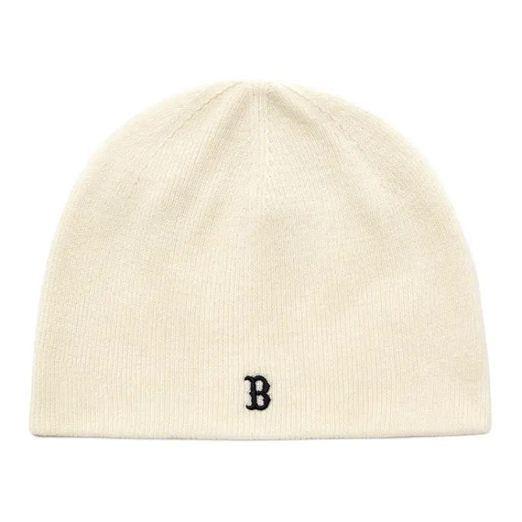 MLB Polyester Acrylic Wool Nylon Beanies Unisex Ecru