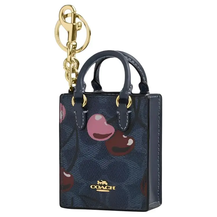 COACH Leather Bag Accessory Mini Women's Denim Color