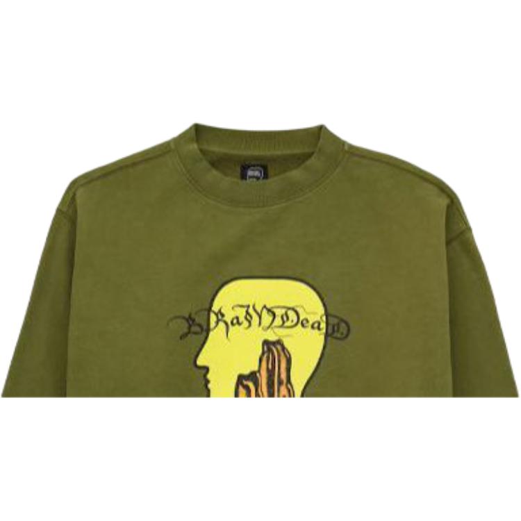 Мужской свитшот Brain Dead FW21 (зеленый) — фото 5