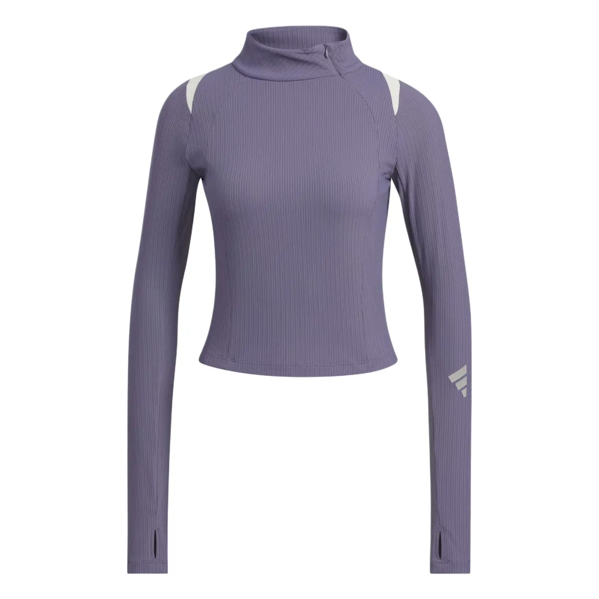 Adidas FOS T-Shirts Women's Soft Violet Stand Collar Moderate Nipped-in Waist