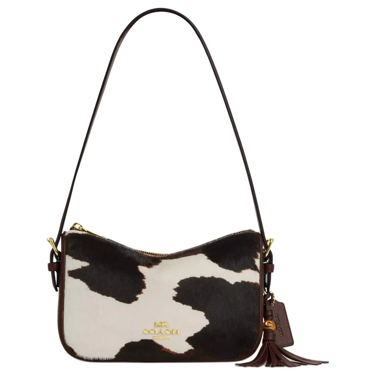 COACH Kailey Calfskin Patchwork Smooth Leather Crossbody Bag Shoulder Bags Small Women's Cow Print Lamb