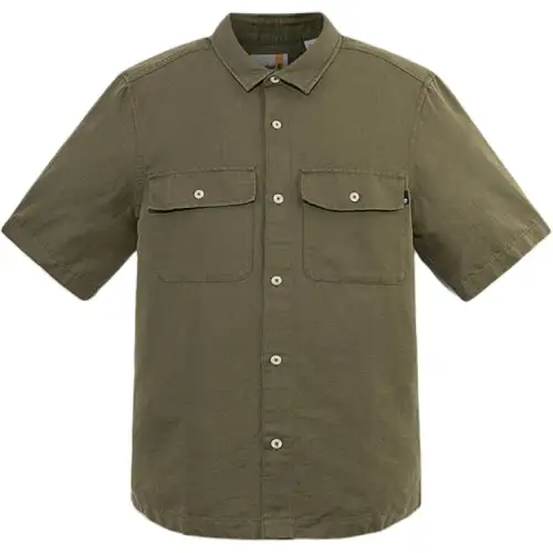 Timberland Shirts Men's Army Green Lapel Moderate