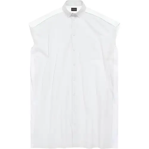 Balenciaga Sleeveless Dress Loose Fit Women's White