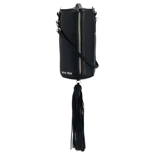 MIU MIU Leather Handbag Women's Black