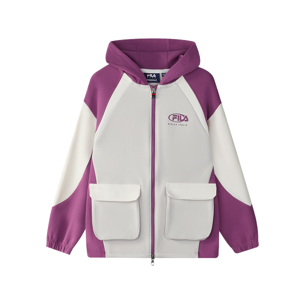 Женская куртка Fila FILA KIDS ORIGINALE (серая с цветными вставками)