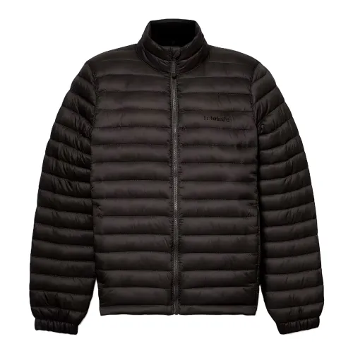 Timberland Puffer Jackets Men's Black Stand Collar Moderate