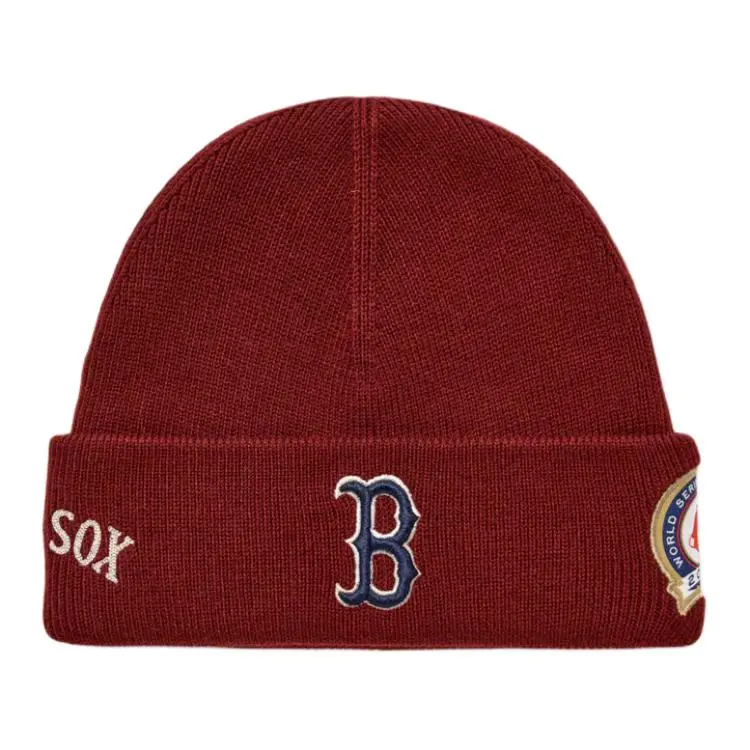 MLB Polyester Acrylic Wool Nylon Beanies Unisex Burgundy