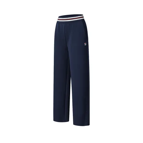 FILA Tennis Knitted Fabric Sports Pants Women's Serene Void Blue