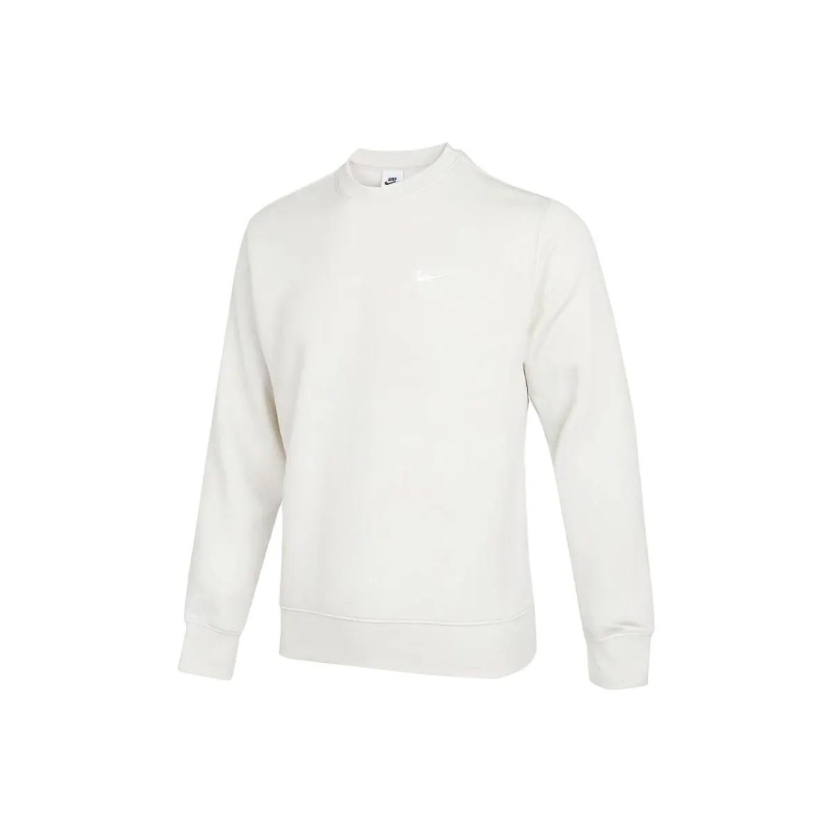 Nike Club Sweatshirts Men's Ecru Crew Neck Moderate Regular