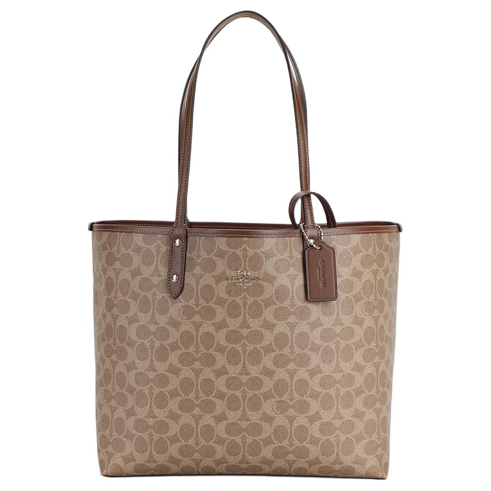 Женская сумка COACH City 33 Tote (коричневая)