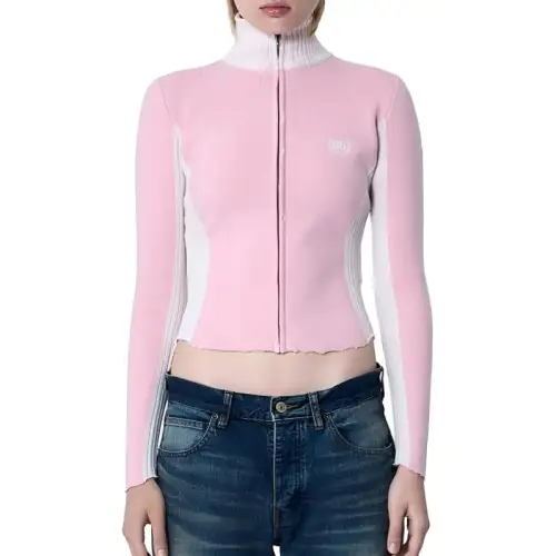 Balenciaga Zip Up Knitted Sweatshirt