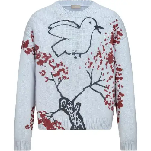 DIOR SS25 Summer Men's Clothing Collection Sweater Men's Blue