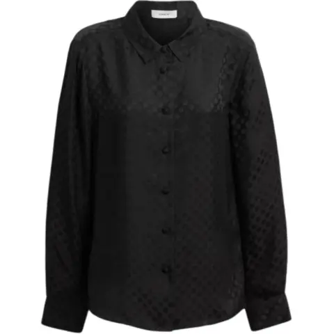 COACH Shirts Women's Black Lapel Moderate