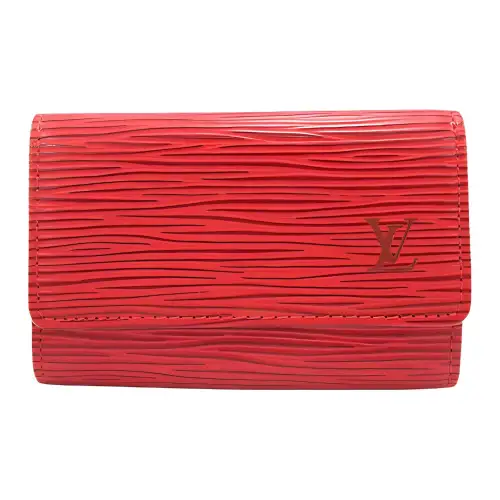 LOUIS VUITTON Epi Leather Key Pouch Women's Castile Red
